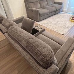 loveseat manual reclining set 2 seater