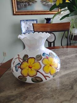 Vintage hurricane lamp shade