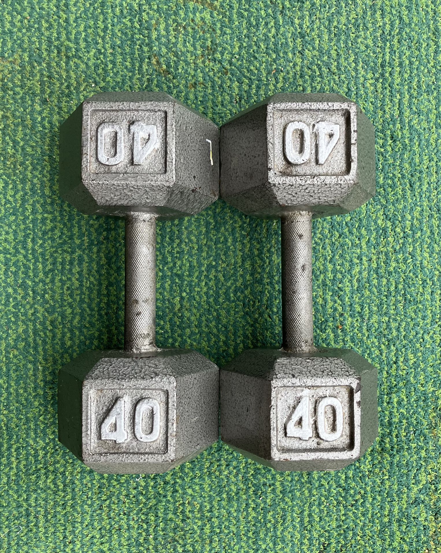 Dumbbells 40 lb dumbbell set lbs cast iron hex weights weight pair pounds pound 40lb 40lbs Dumbell