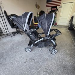 Sit N Stand Heavy Duty Double Stroller