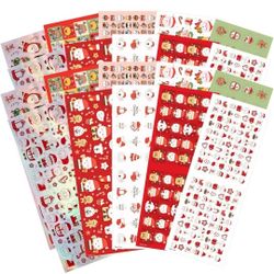 600 Pcs Christmas Stickers, Xmas Holiday Envelopes Merry Christmas Gift Decorati