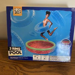 Nib High Five 3 Ring Watermelon Pool