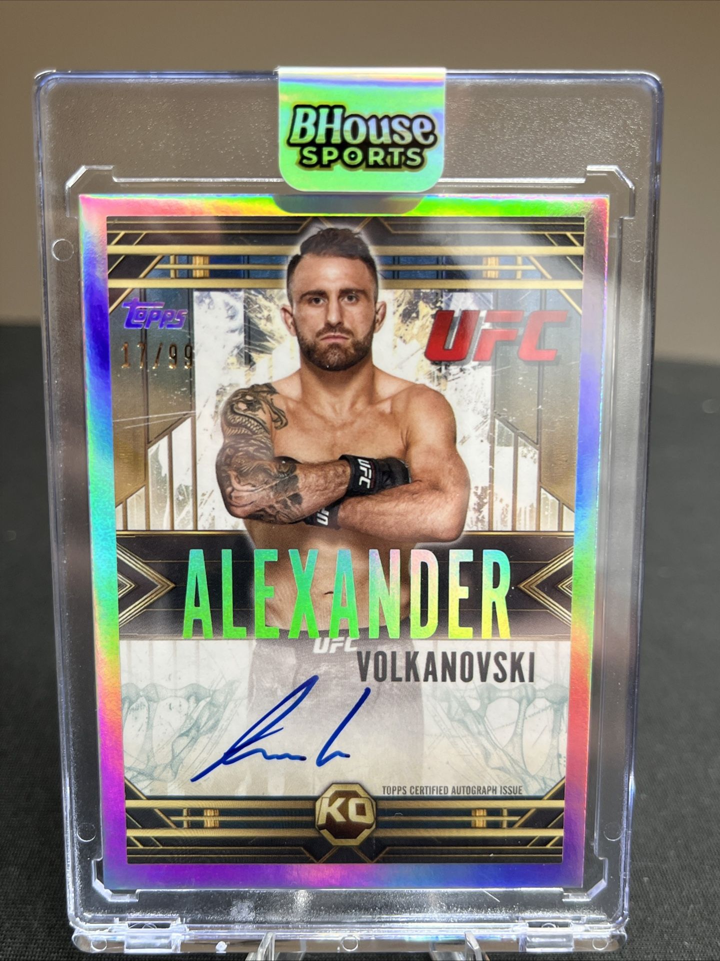 Alexander Volkanovski 2025 Topps UFC Knockout 2012 Throwback Auto /99 KG