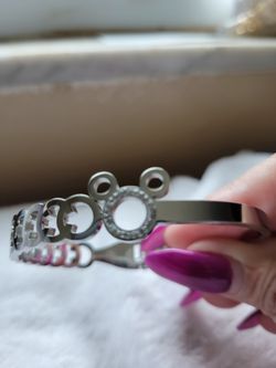 Stainless Steel Bangle Mickey 