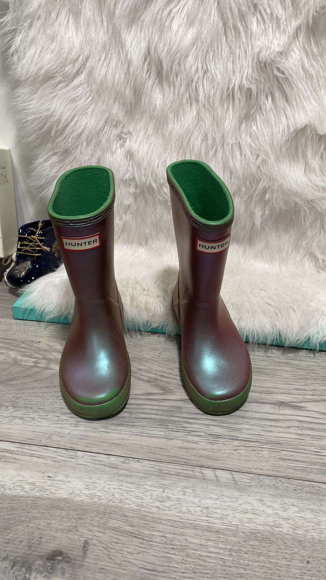 Hunter Rain Boots Toddler Multicolor Rubber Boots. Size 9 boys 10 Girls