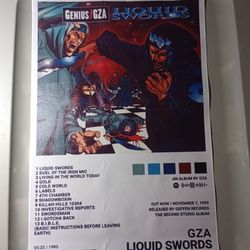 Genius Gza Liquid Swords Canvas 90s Old School Rap Music Wall Art Room Aesthetic