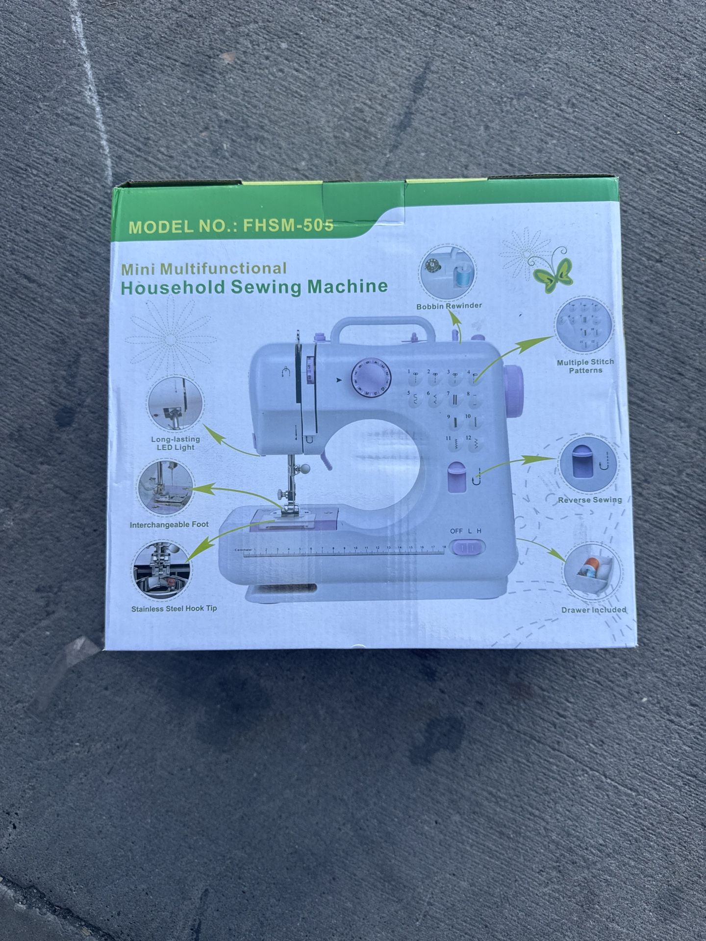 12 Stitch Multi-Function Sewing Machine, Household Sewing Machine, Electric Sewing Machine, Portable Sewing Machine,Double-line Two-speed Reverse Stit