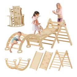 Pikler triangle  And Arch With bridge Climbing Toy 