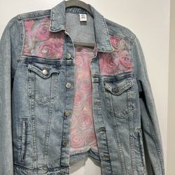 Upcycled Denim Jacket  M/lL