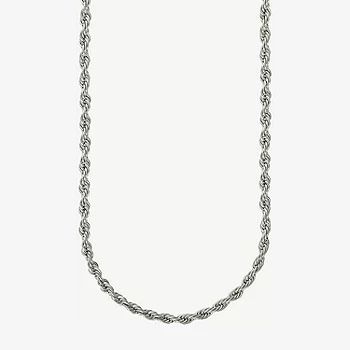XLG Stainless Steel 24 Inch Solid Rope Chain Necklace 