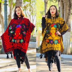 Beautiful Frida Embroidered Ponchos🌺🌸🌼