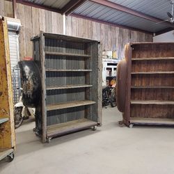 Hand-built Vintage Truckbed Bookcases Display Shelving Man Cave Business Garage