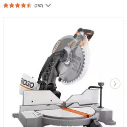 Rigid 15 Amp Corded 12 in. Dual Bevel Miter Saw with LED Cutline Indicator