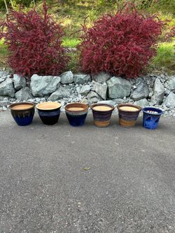 Terra Cotta Ceramic Glazed Pots 25 ea