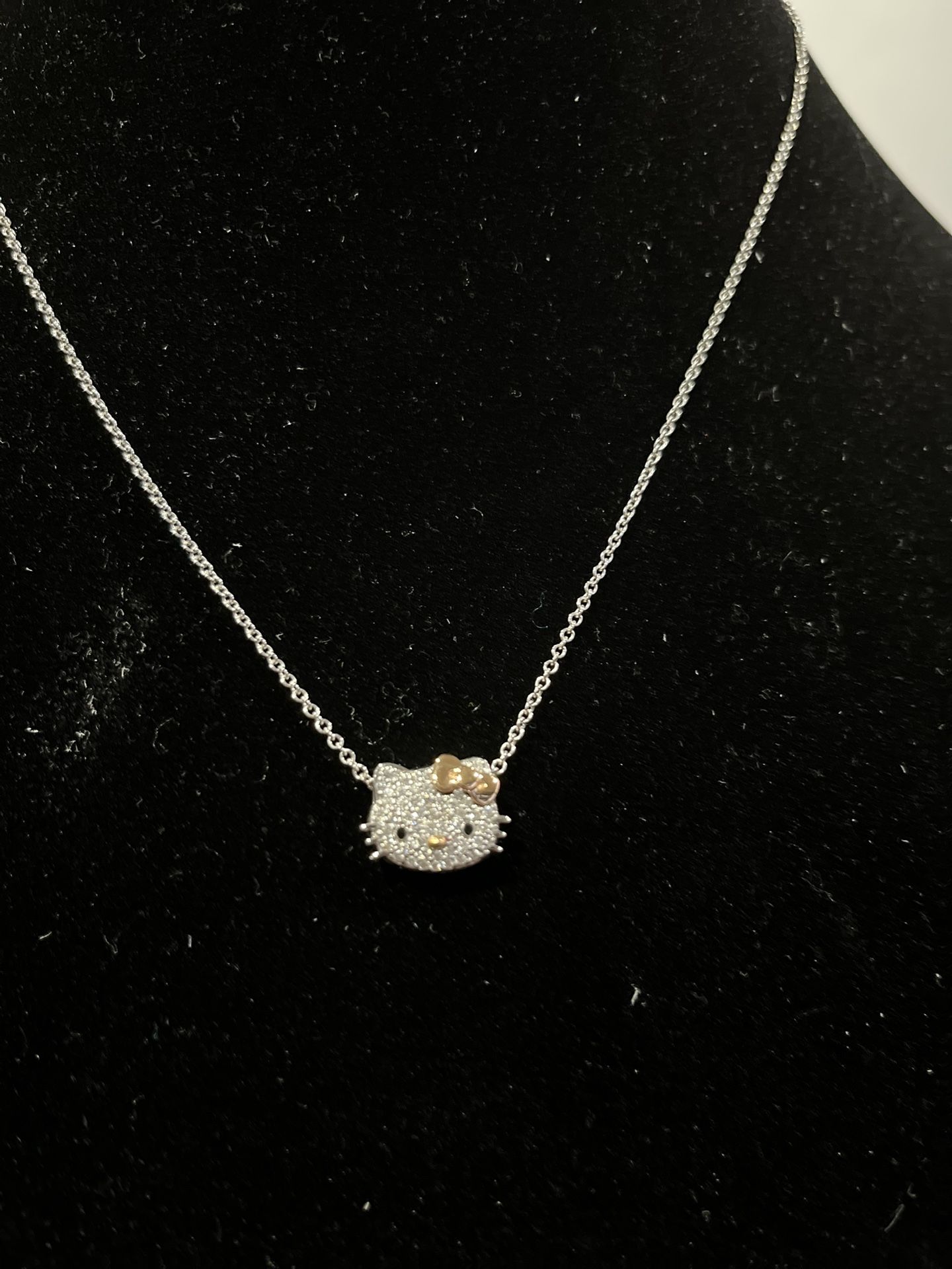 HELLO KITTY DIAMOND PENDANT BY KIMORA LEE SIMMONS KLS Sanrio Diamond 18k White Gold 18 Kt Karat  & Accessories
