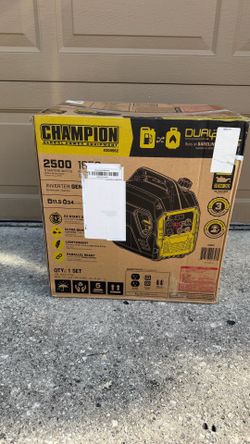 NEW Champion 2500-Watt Dual Fuel Portable Inverter Generator with Quiet Technology and CO Shield NEW