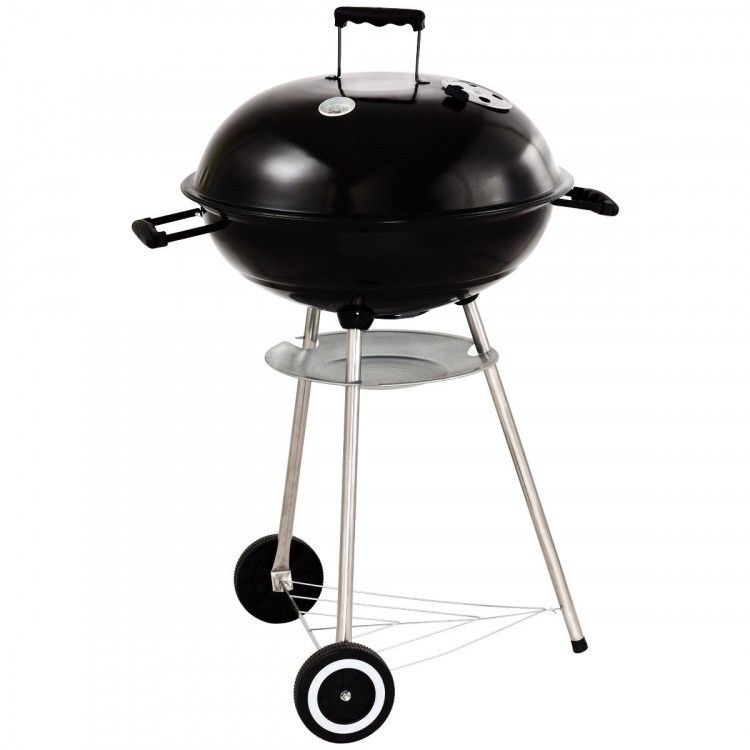NEW 18.5" Kettle Charcoal Grill with Wheels Outdoor Use