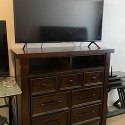 Dresser, Bed with Mattress and Decor Tables For Sale