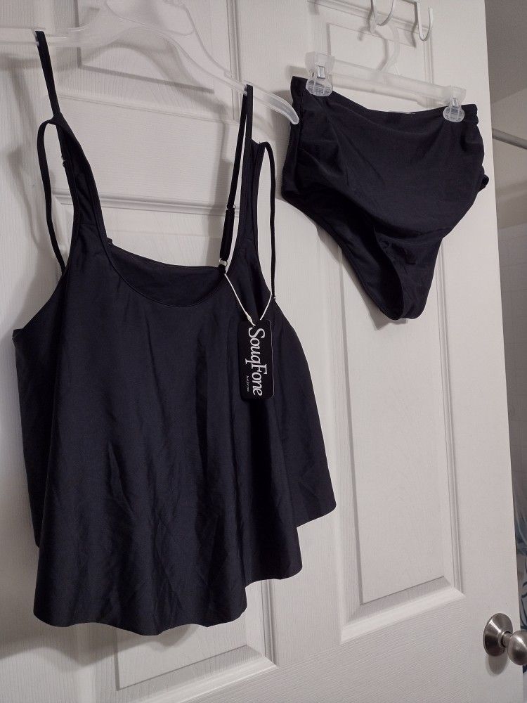 2pc Black Swimwear
