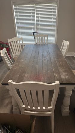 Dining room table with chairs