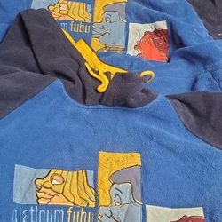 Vintage RARE! Cut $ 50%! Fat Albert fubu Platinum Plush Hoodie