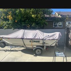 16’ Lowe Aluminum Boat 20 Ho Honda 4 Stroke 