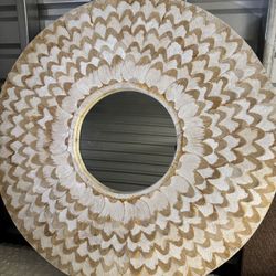 Beautiful Round Decorative Mirror .  39.5” Diameter