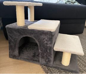 Cat Stairs with Condo and Scratching Posts