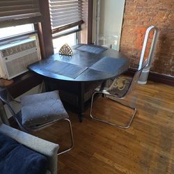 Dining Table Round W Folding Sides