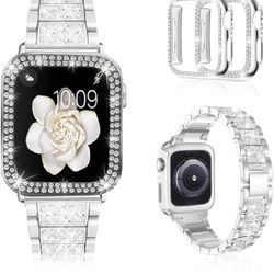 Silver Bling Apple Watch Band 