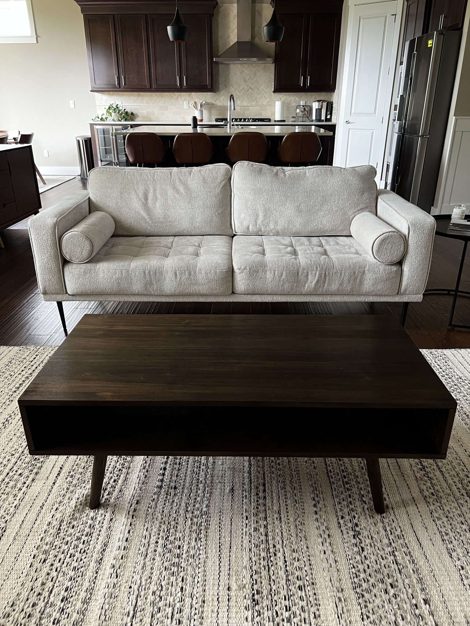 Ashley Furniture Coffee Table – Modern Walnut Finish