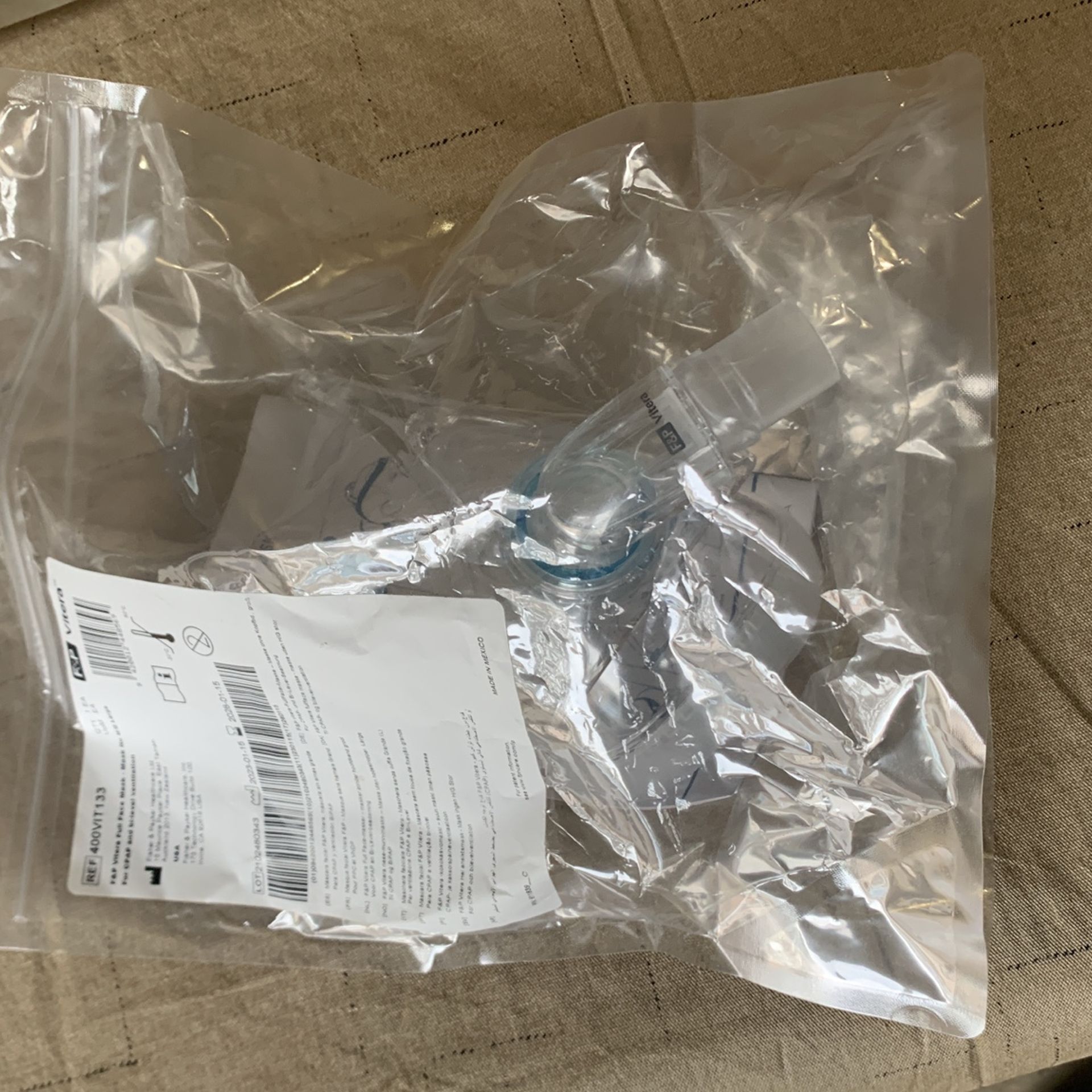 F&P Vitera Full Face CPAP Mask FitPack with Headgear