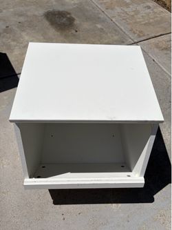 White storage cubby