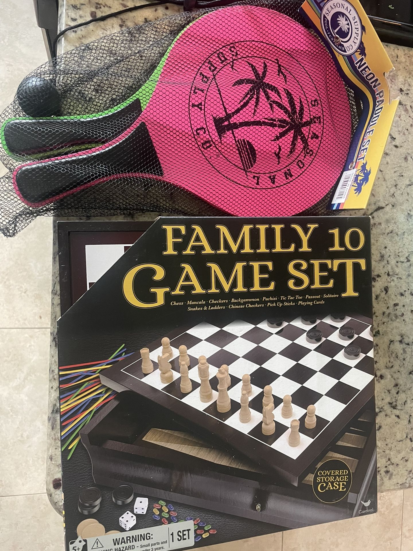 Board Game Set And Paddle Set