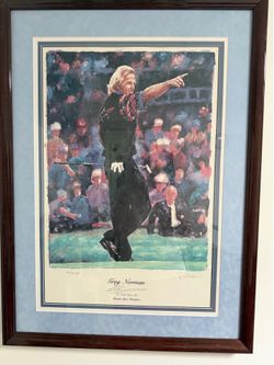 Greg Norman autographed & numbered print