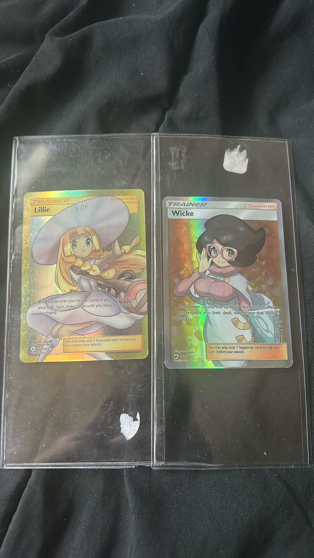Lillie Trainer And Wicke Trainer Pokémon Cards
