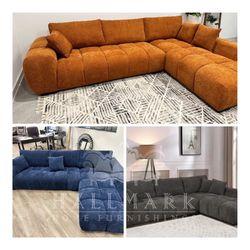 (NEW) Manhattan Sectional Couch - 3 Color Options - 🚚Delivery Available