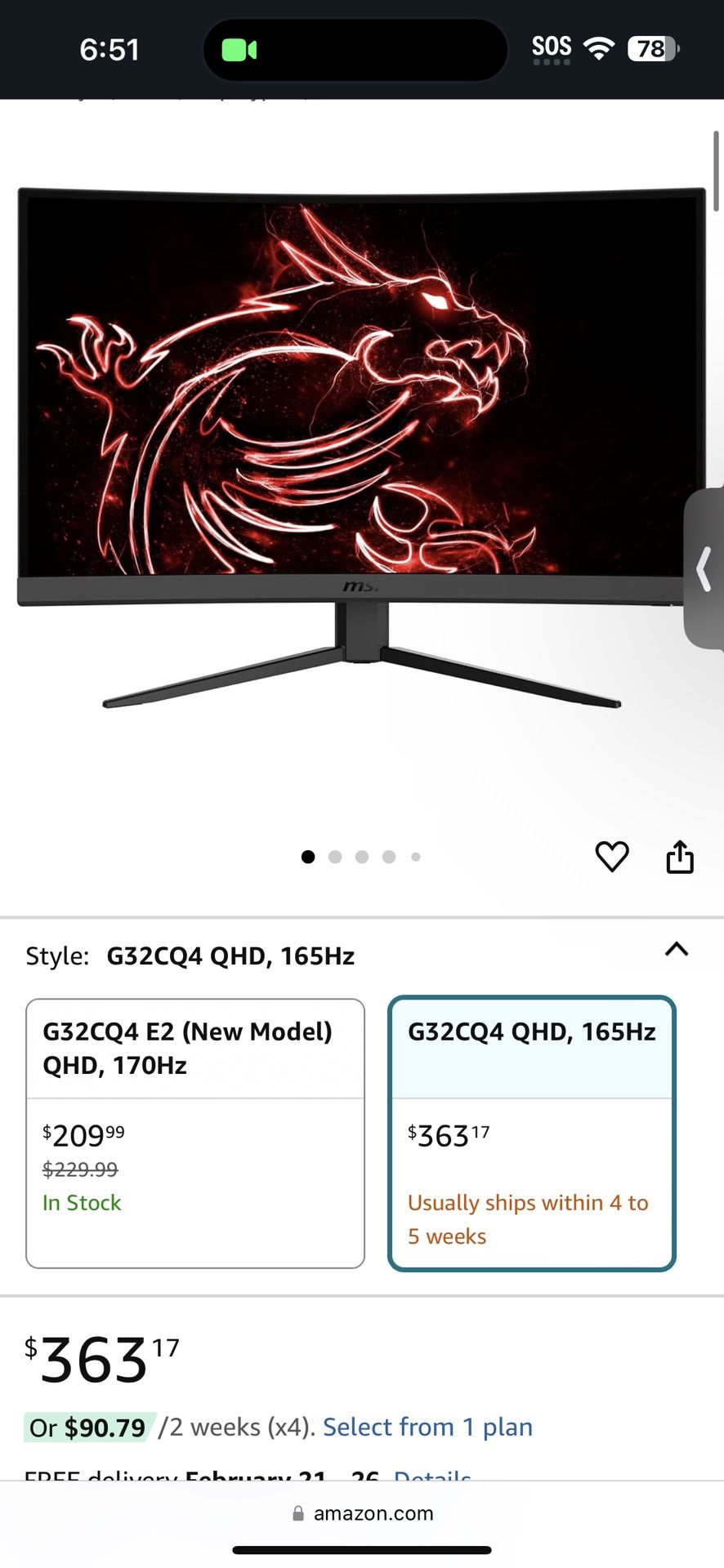 msi gaming monitor