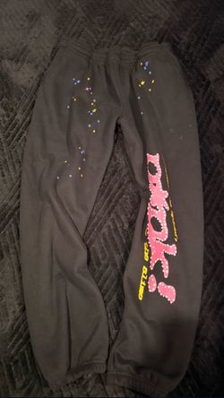 Black Sp5der Sweatpants