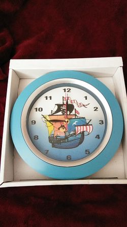 New!! Pirate Ship Wall Clock