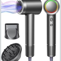 Hair Dryer, 160000 RPM Professional High-Speed Blow Dryer 500 Millions Negative Ionic Care Hair Dryer for Fast Drying, Low Noise Thermo-Control Hairdr