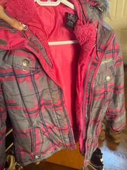 Zero Xposur Girls Plaid Winter Jacket Size M 10/12
