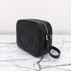 Black Leather Cross Body 
