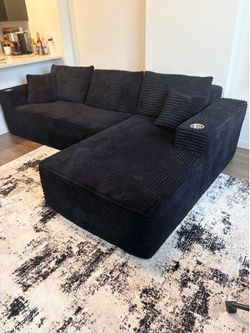 Oversized L-Shape suede sectional Sofa(Boneless)