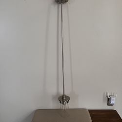 New Silver Pendant Ceiling Lamp Whit Lightbulb ( Only One) 