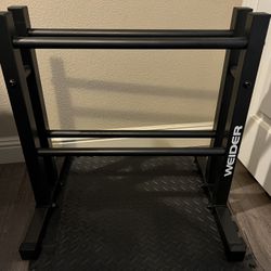 Weider Two Tier Utility Rack for Dumbbell Kettlebell and Medicine