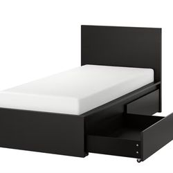 Twin Bed Frame Set Ikea Black MALM