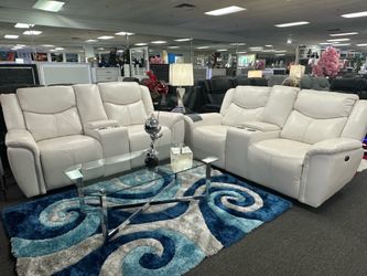 LIMITED TIME OFFER‼️Gorgeous White Power Reclining Sofa&Loveseat On Sale $1599