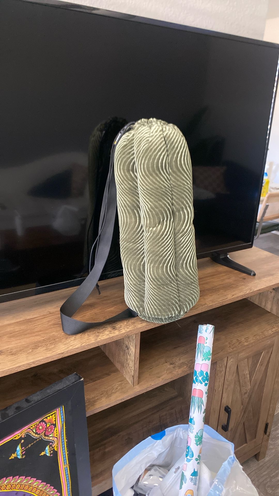 Olive Green Travel “vase” Bag