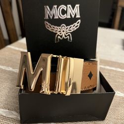 Brown MCM Claus Reversible Belt